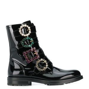 Dolce & Gabbana Jewel Buckle Ankke boots